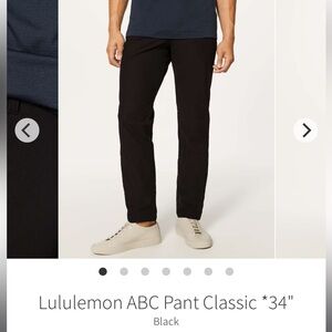Lululemon ABC Pant Classic Men’s 36x33 Warpstreme Stretch Comfort M5426S $128